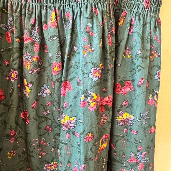 New! Hill House The Ellie Nap Dress Medium Bottle Green Fleur Chintz - Picture 8 of 9